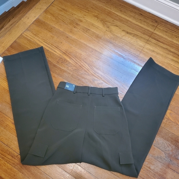 NWT Express Army Green High-Rise Trouser Pants Size 2Long Ret. $98.00 - Picture 8 of 13